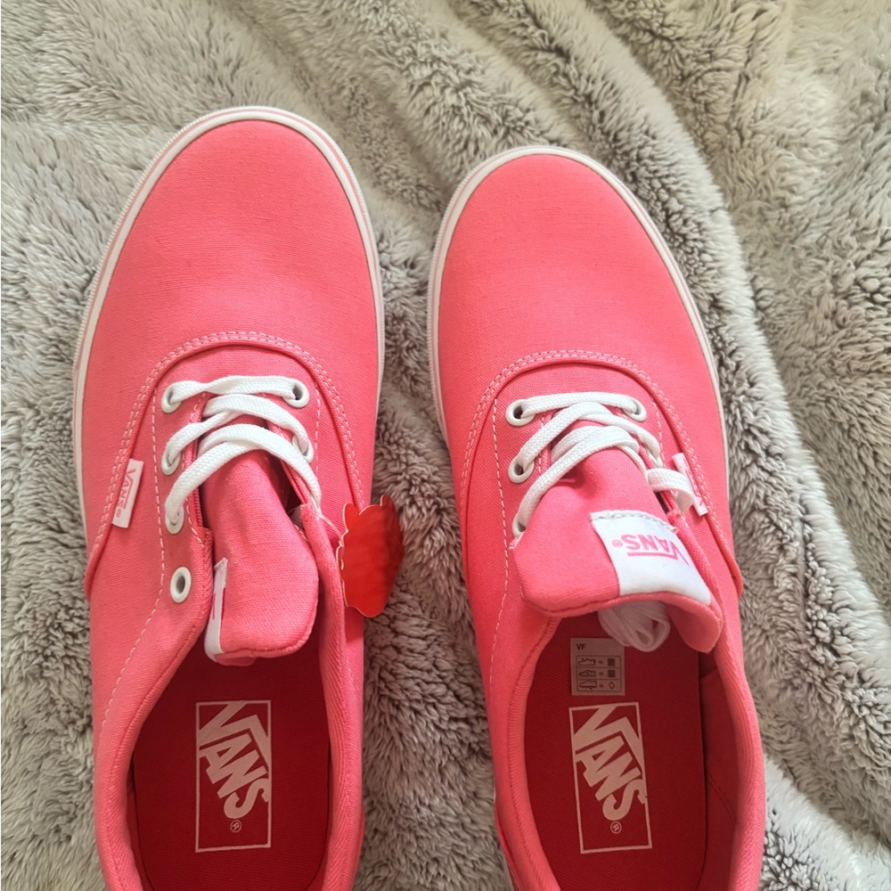 Vans Coral Canvas Shoes with White Accents